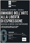 "Omaggio dell'arte alla libertà di espressione", locandina della mostra inaugurata a Caldarola