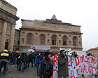 Sferisterio occupato, manifestazione studentesca a Macerata