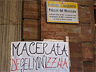 Contestazione Gelmini a Macerata