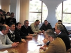 Icontro con scioperanti Telecom
